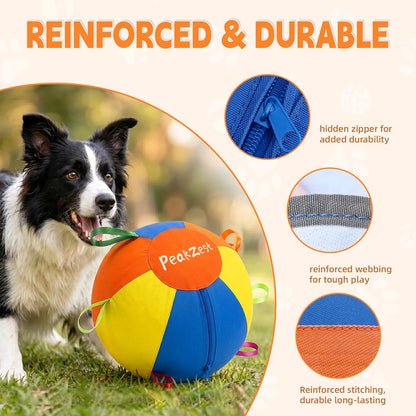 Professional Interactive Herding Ball for Dogs - Durable Inflatable Dog Ball Set with Protective Cover and Pump - Ideal Outdoor Exercise Toy Gift