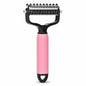 Dual-Sided Stainless Steel Dematting Slicker Comb for Cats and Dogs - Undercoat Rake Grooming Tool for Thick and Long Hair, Effectively Removes Tangles, Knots, and Loose Fur While Reducing Shedding