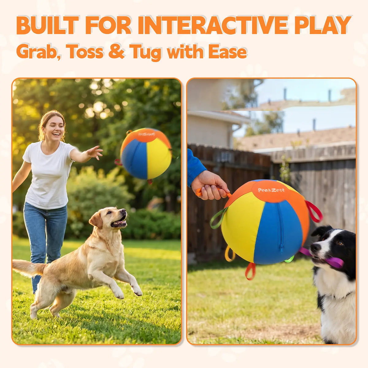 Professional Interactive Herding Ball for Dogs - Durable Inflatable Dog Ball Set with Protective Cover and Pump - Ideal Outdoor Exercise Toy Gift