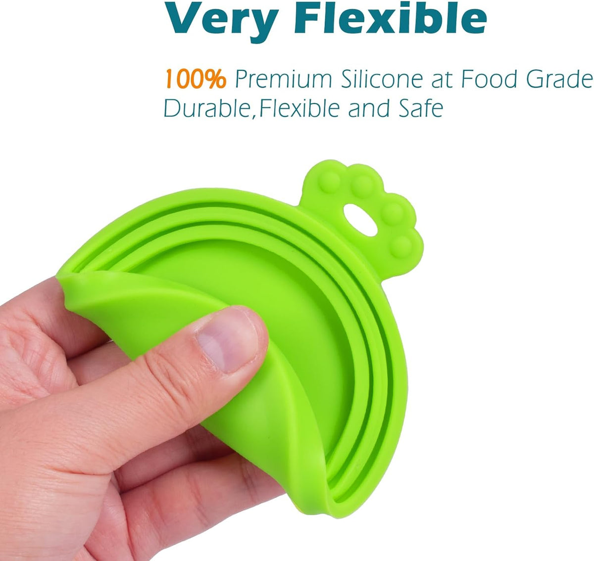 5-Pack Universal Silicone Pet Food Can Covers for Dogs and Cats | Fits 3 Standard Can Sizes, BPA Free, Dishwasher Safe